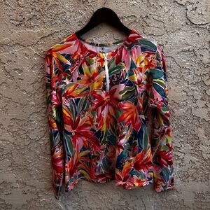 Hurley Rashguard 1/4 Zip UPF 50+ Colorful Womens Large